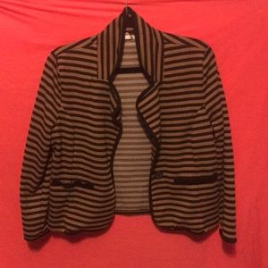 A Striped Black and Bronze Blazer